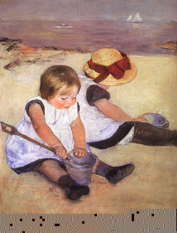 Children Playing on the Beach